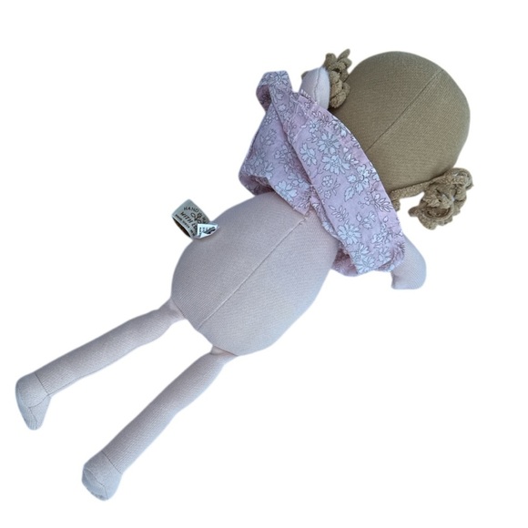 HAZEL VILLAGE Fern Handmade Plush Doll In Pink Floral Cotton Dress - Picture 8 of 10